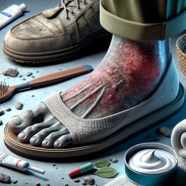 Ausschlag am Fuß durch Schwitzen » Ursachen und Behandlungstipps