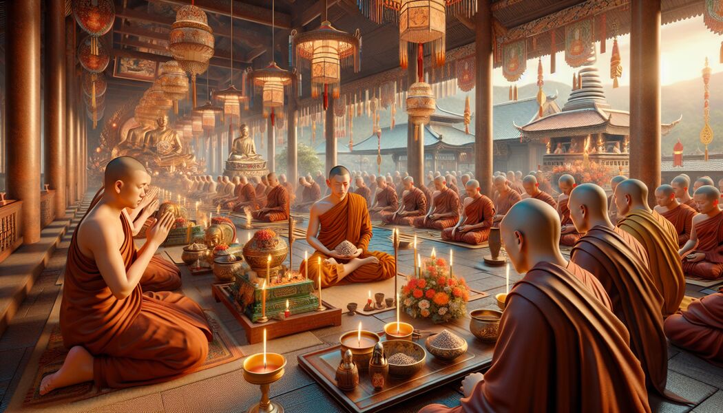 Meditation und Reflexion über Lehren   - Asalha Puja » Bedeutung und Bräuche