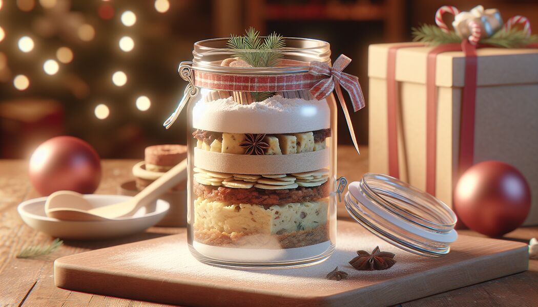 Anleitung für die Zubereitung beilegen   - Backmischung im Glas selber machen » Weihnachten: DIY-Geschenkidee