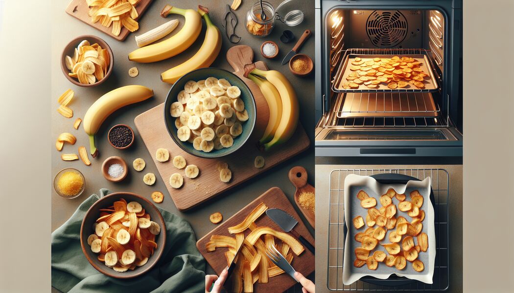Im Backofen trocknen oder frittieren - Bananenchips selber machen » Gesunder Snack für zwischendurch