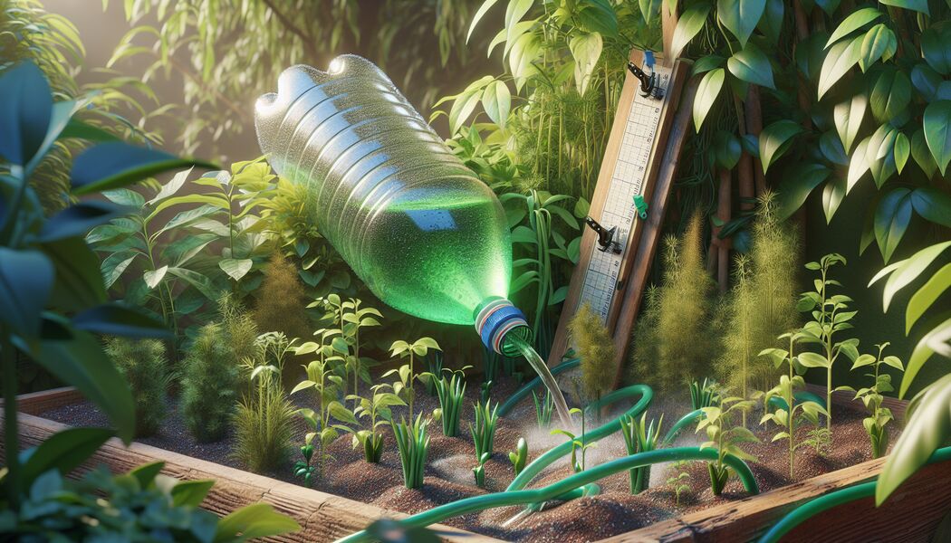 Platzierung der Flasche im Pflanzgefäß - Bewässerung » Flasche selber machen: DIY-Anleitung für Pflanzenfreunde